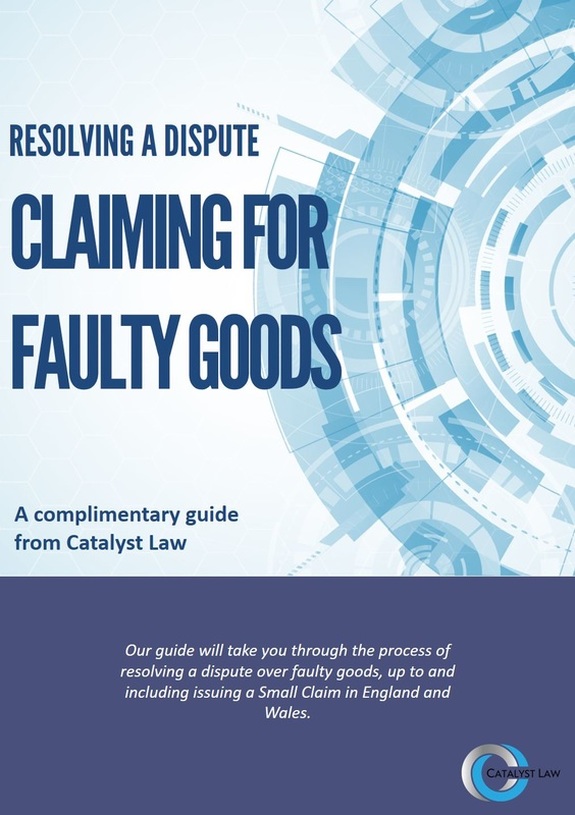 ebook cover - Resolving a Dispute, Claiming for Faulty Goods